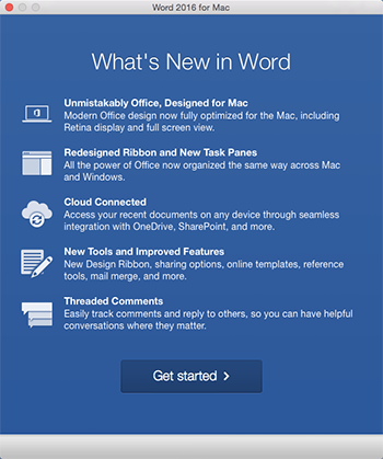 office 365 for mac or office 2016